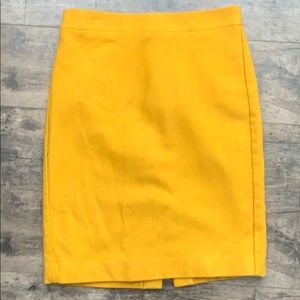 Mustard J Crew Pencil Skirt Size 0